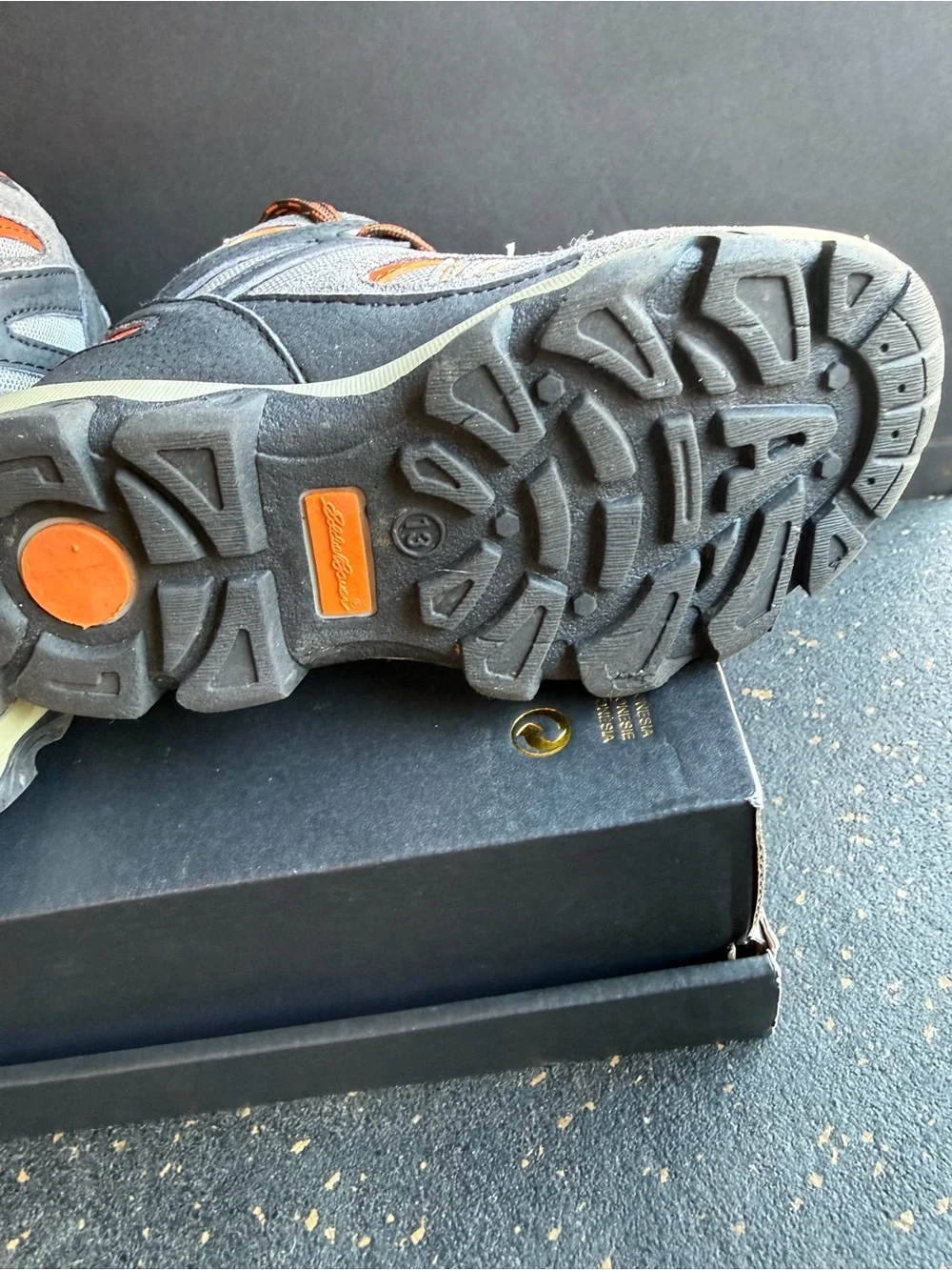 Eddie Bauer Gray and Orange Trail Hiking Shoes